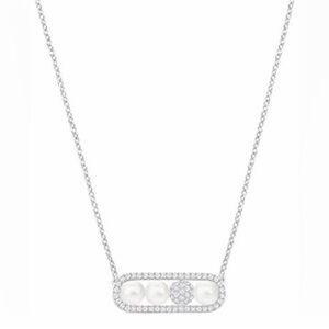 New Authentic Swarovski Fundamental Necklace Pearl and Crystal 5276070